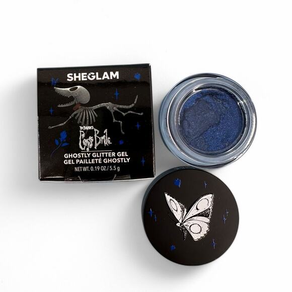 Tim Burton's Corpse Bride Ghostly Glitter Gel Eyeshadow Blue-quet Sheglam - Picture 1 of 4